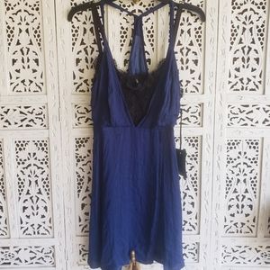 NWT, NBD Slip Dress w/ attched Bralette Medium